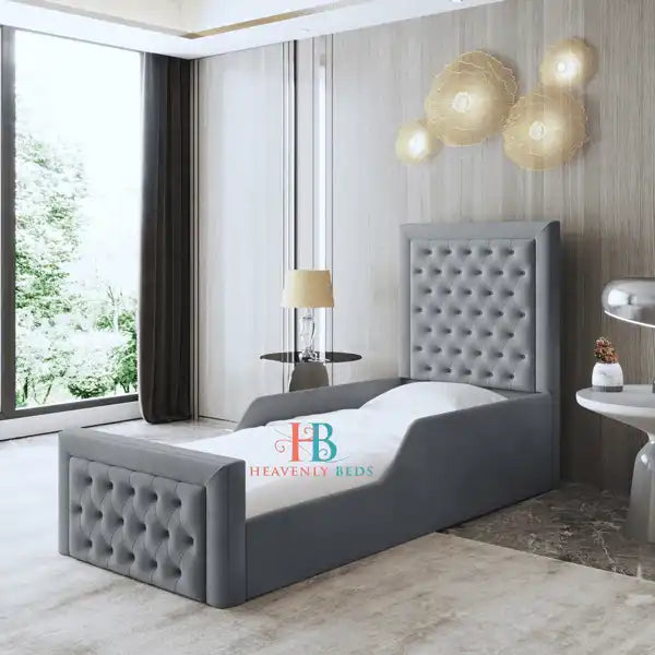 Bruno Kids Bedframe + Free 8" Mattress 3ft-4ft-4ft6-5ft - Heavenlybeds
