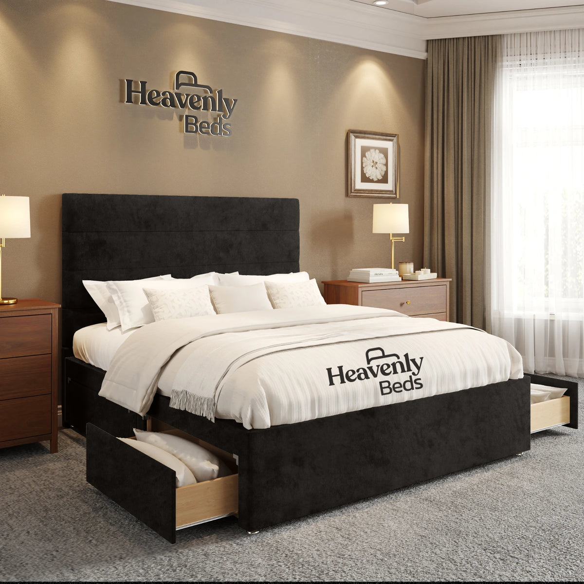 Rishley Divan Bed With Drawer Storage - Heavenlybeds