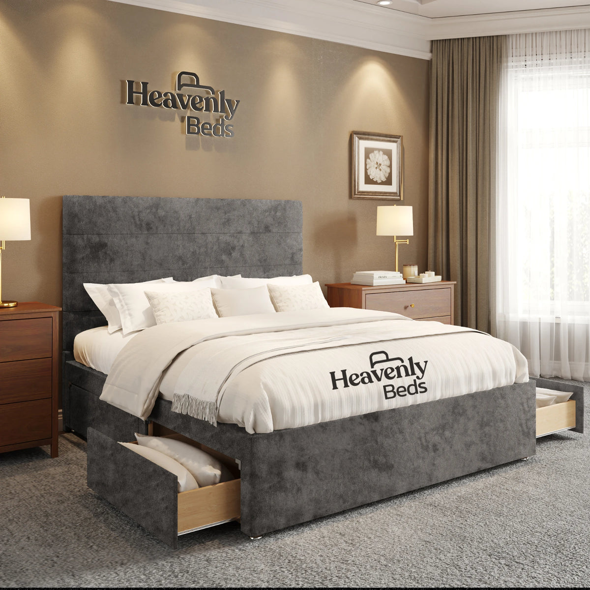 Rishley Divan Bed With Drawer Storage - Heavenlybeds