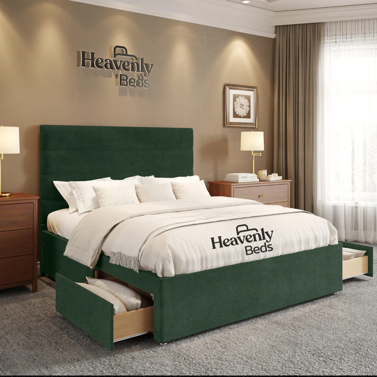 Rishley Divan Bed With Drawer Storage - Heavenlybeds