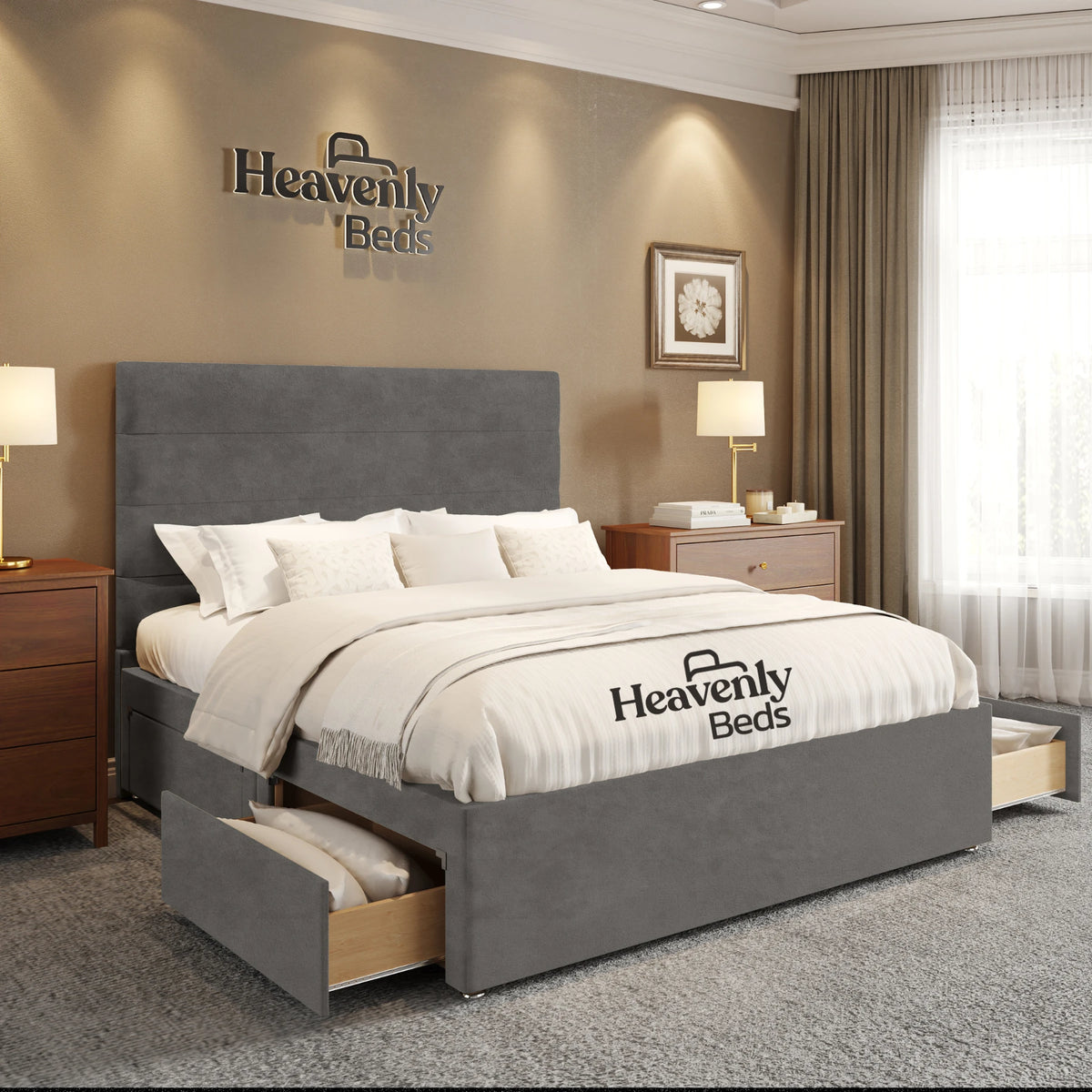 Rishley Divan Bed With Drawer Storage - Heavenlybeds