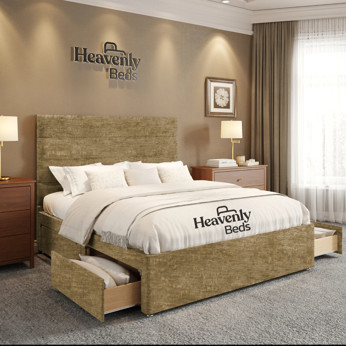 Rishley Divan Bed With Drawer Storage - Heavenlybeds