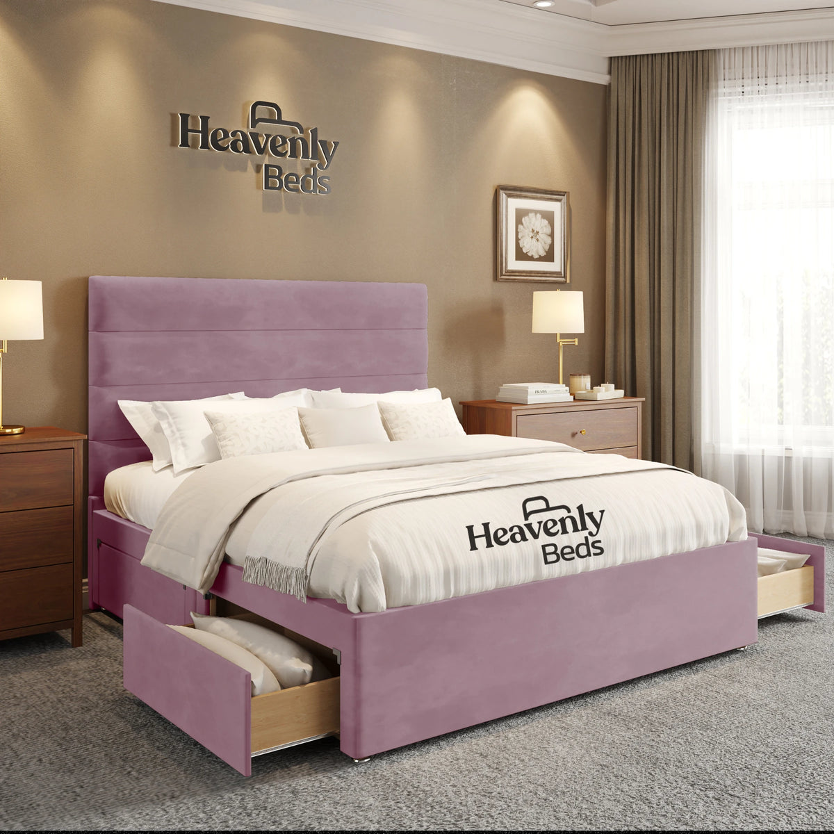 Rishley Divan Bed With Drawer Storage - Heavenlybeds