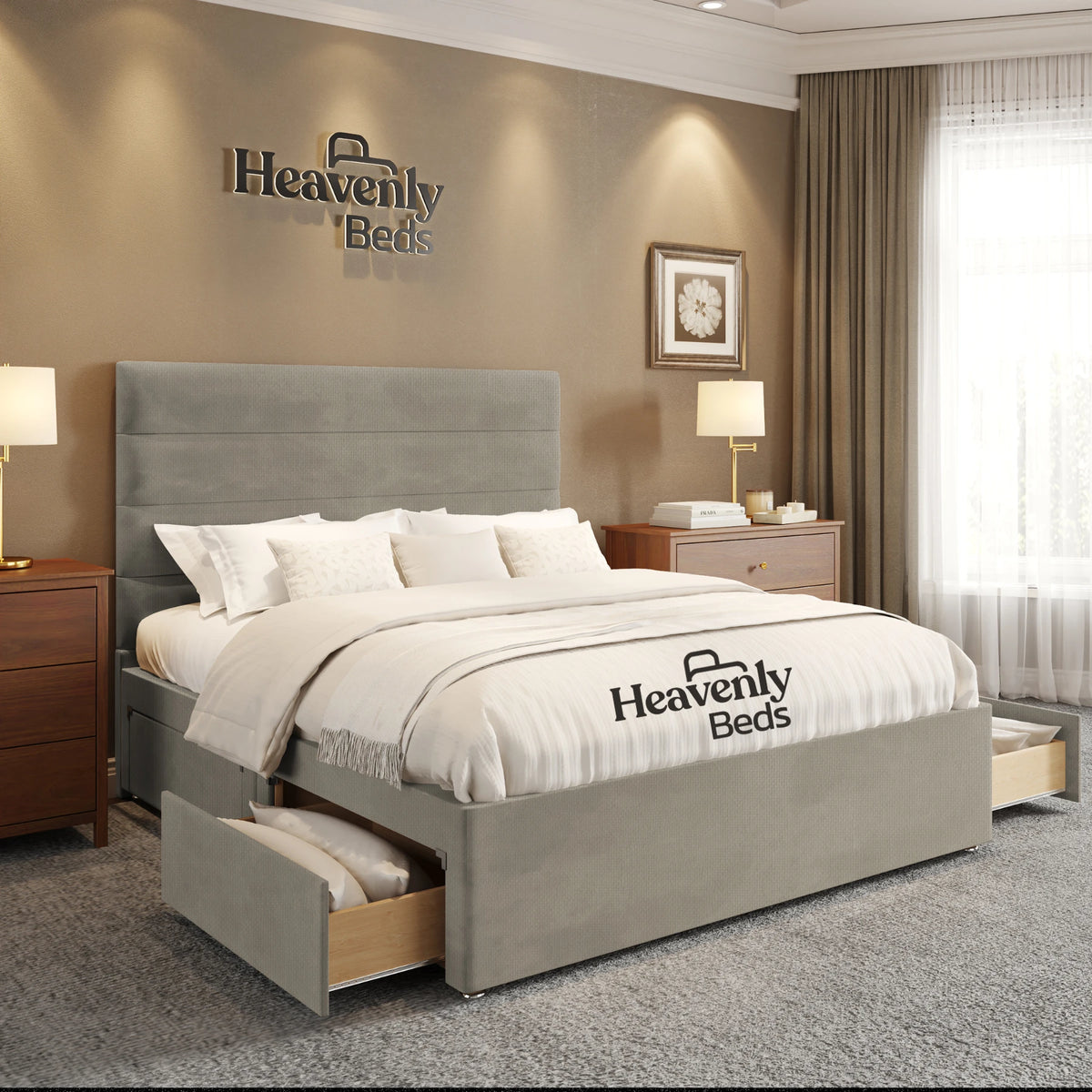 Rishley Divan Bed With Drawer Storage - Heavenlybeds