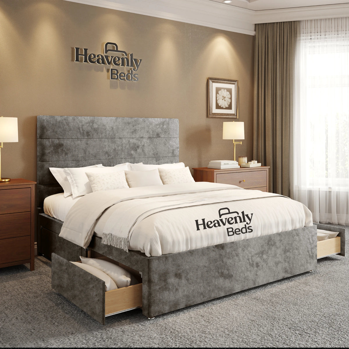 Rishley Divan Bed With Drawer Storage - Heavenlybeds