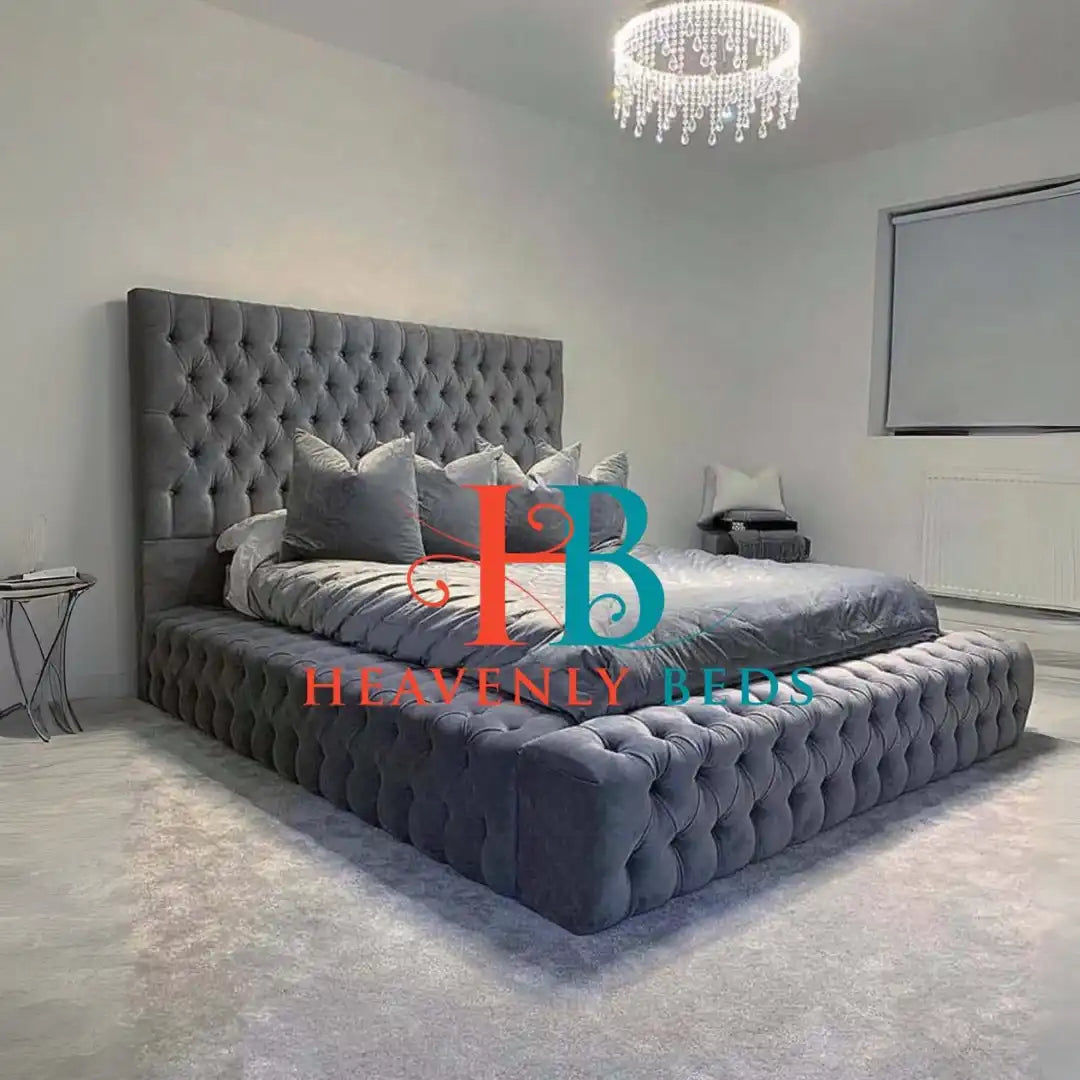 Emperor Ambassador Grey Bed Frame - USA - Heavenlybeds