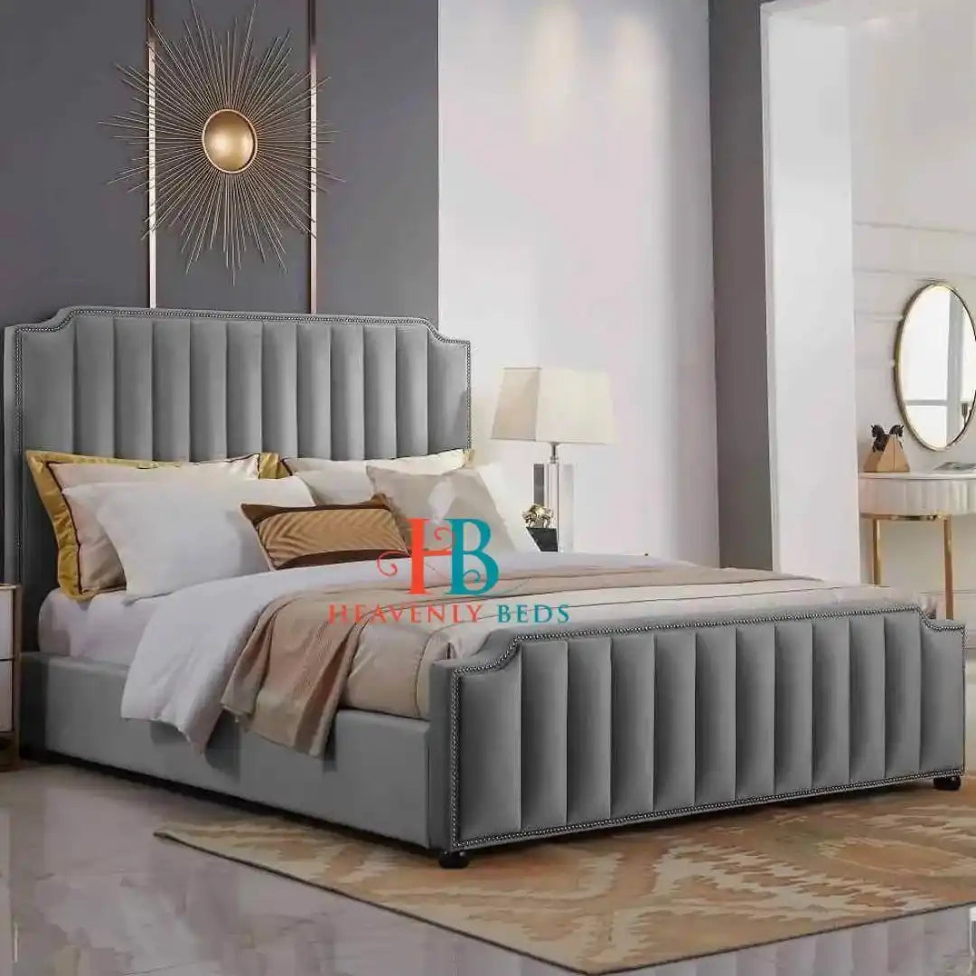 sleigh bed frame with storage