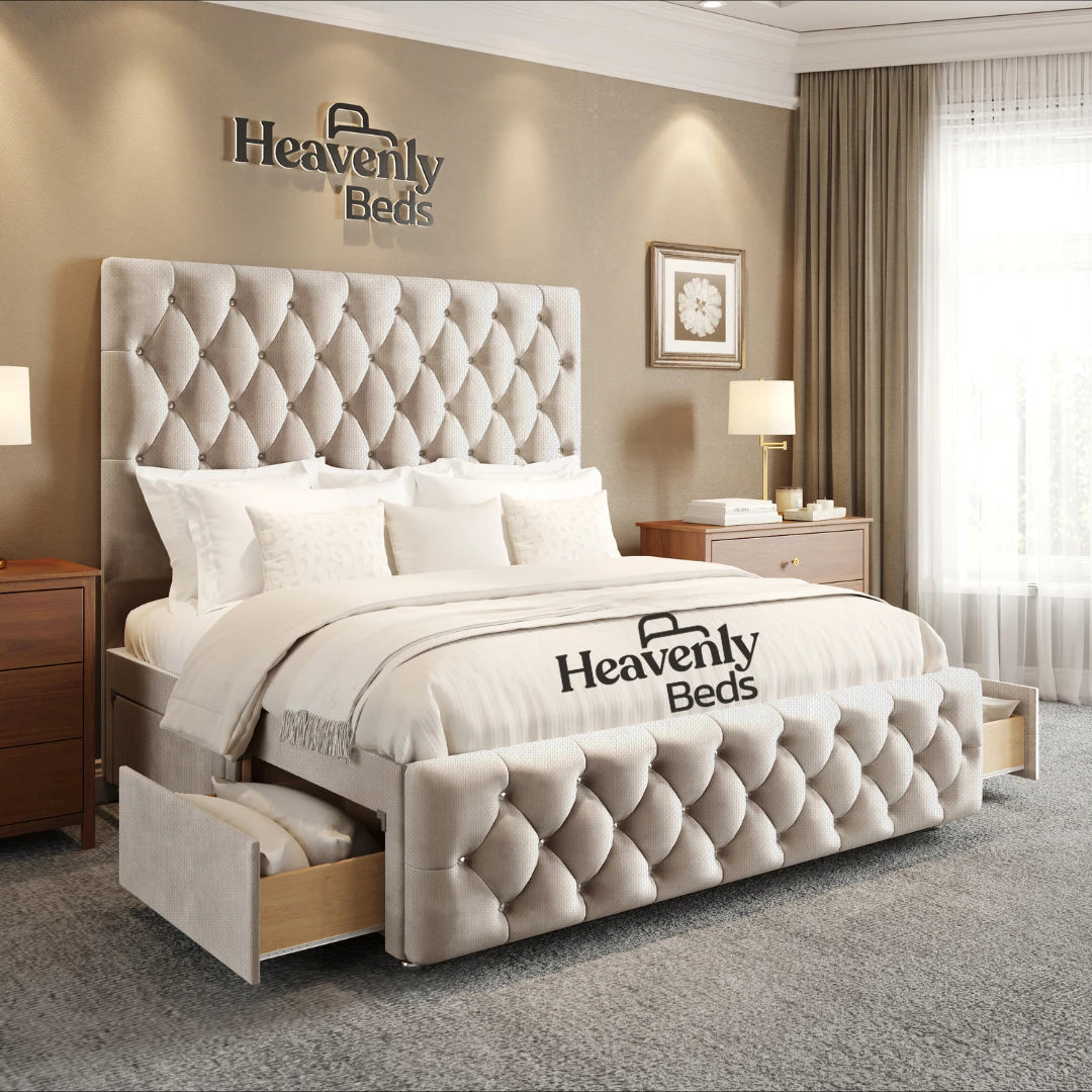 Velure Divan Bed With Drawer Storage - Heavenlybeds