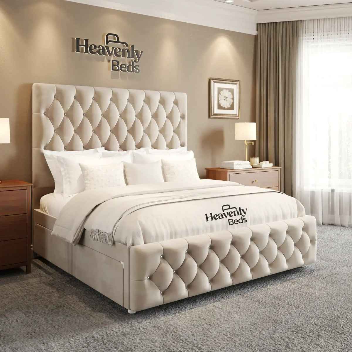 Velure Divan Bed With Drawer Storage - Heavenlybeds