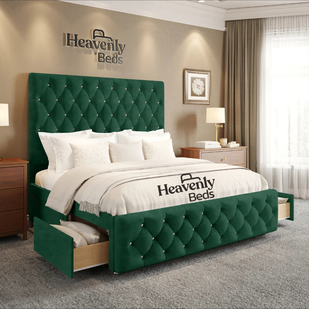 Velure Divan Bed With Drawer Storage - Heavenlybeds