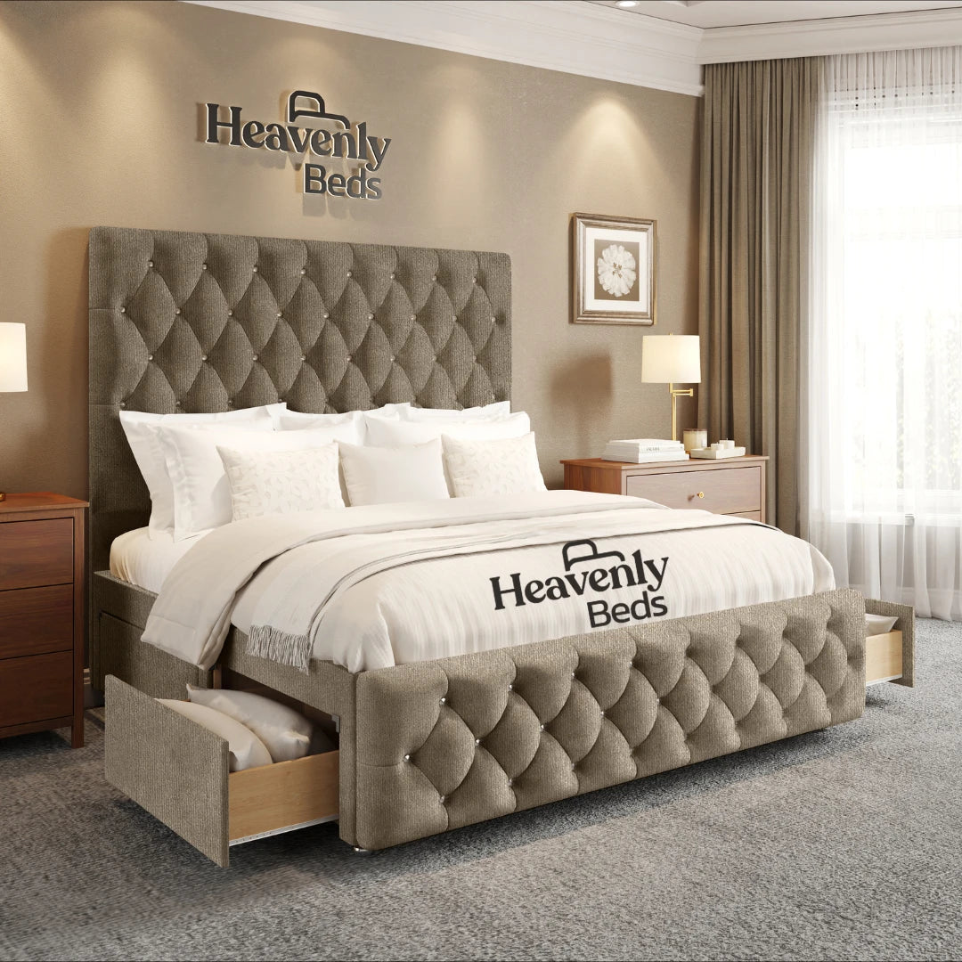 Velure Divan Bed With Drawer Storage - Heavenlybeds