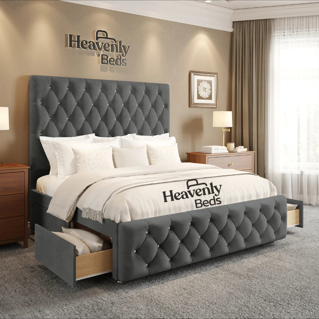 Velure Divan Bed With Drawer Storage - Heavenlybeds