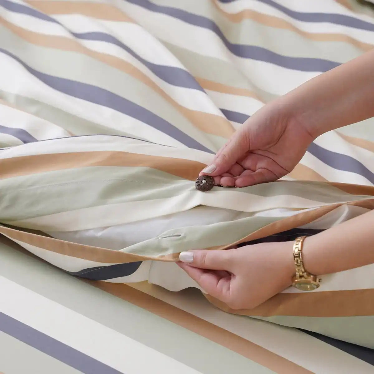 Ackly Bamboo - Harmony Stripe Duvet Cover