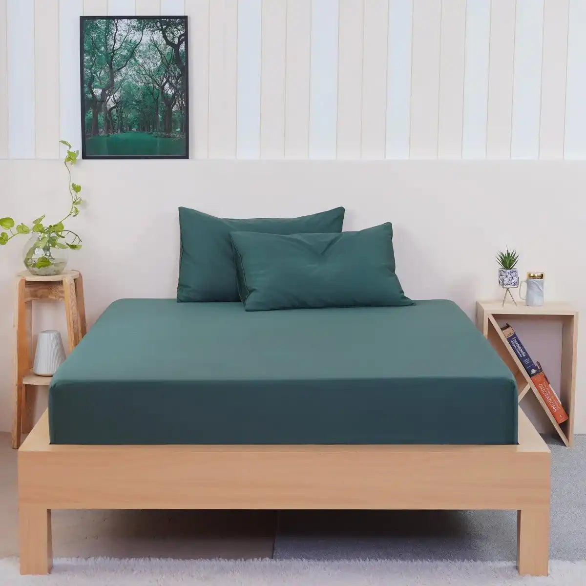 Ackly Bamboo - Royal Green Fitted Sheet