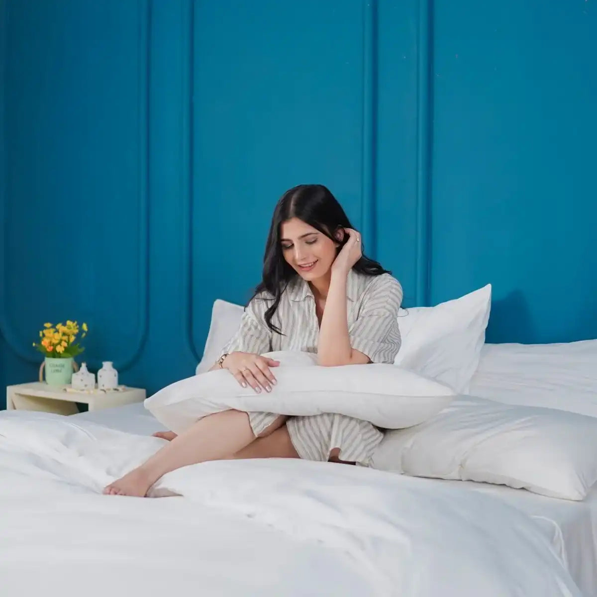 Ackly Bamboo - White Duvet Cover