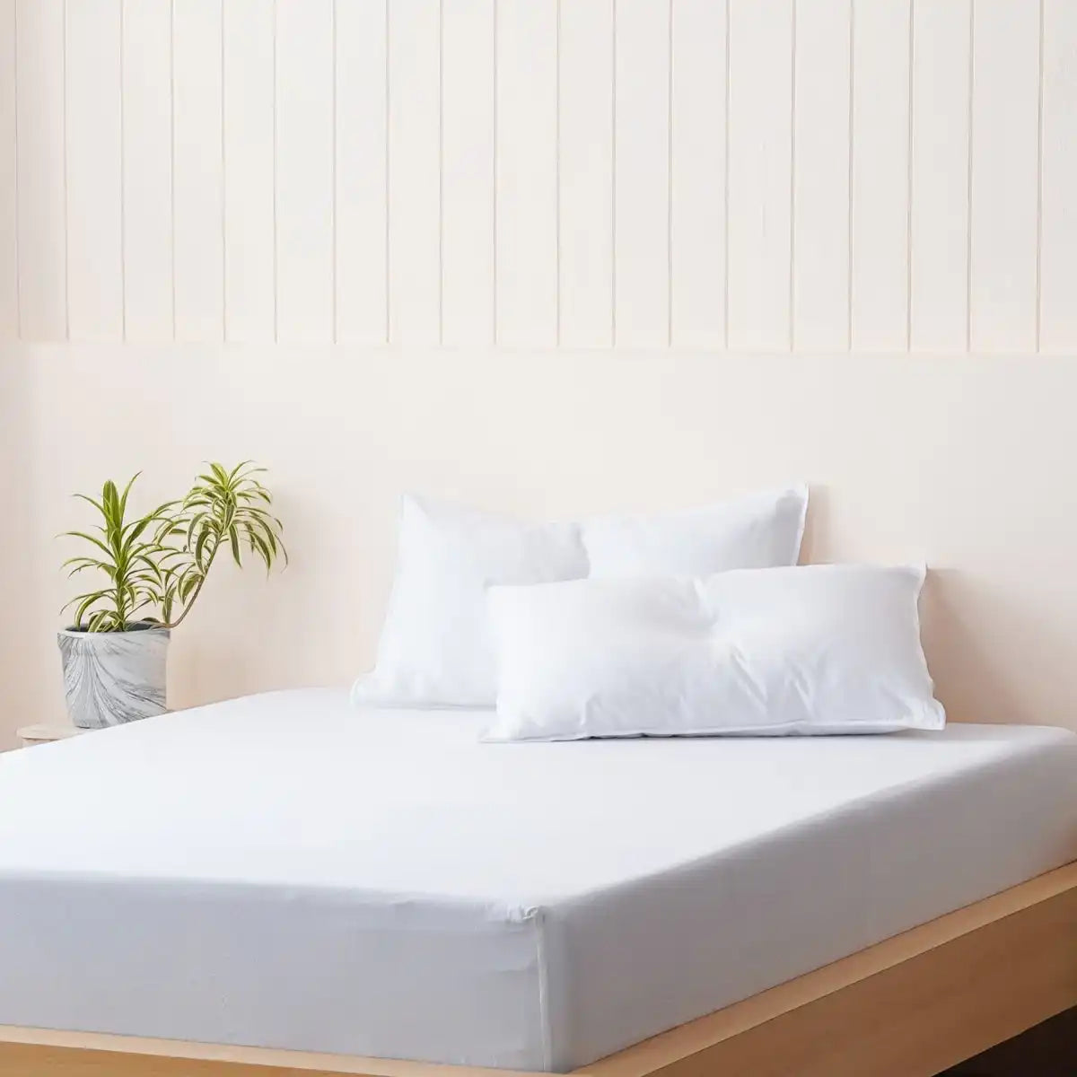 Bella Flanellette Brushed Cotton - White Fitted Sheet