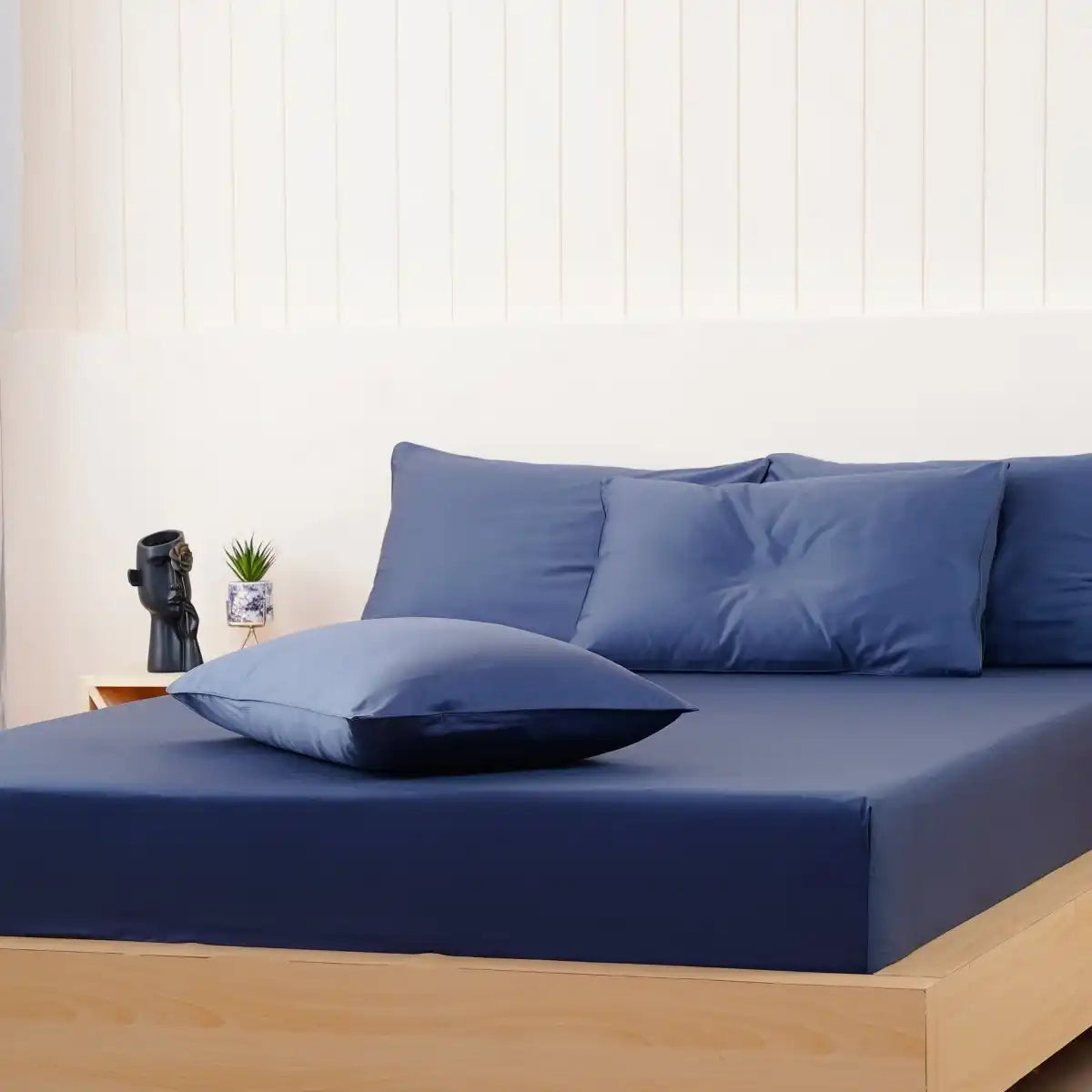 Ella Cotton - Midnight Blue Fitted Sheet