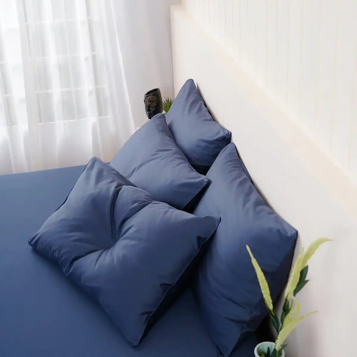 Ella Cotton - Midnight Blue Pillowcases Pair