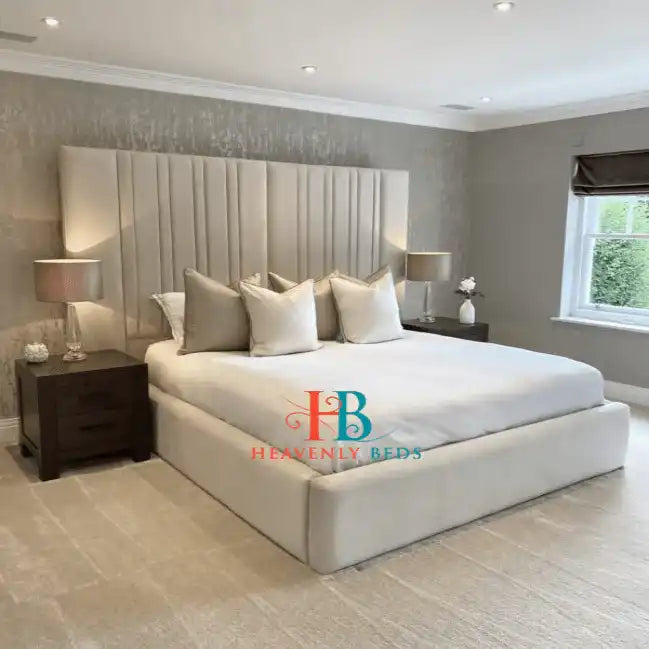 Nova Panel Bed Frame with Oversized Headboard - Heavenlybeds