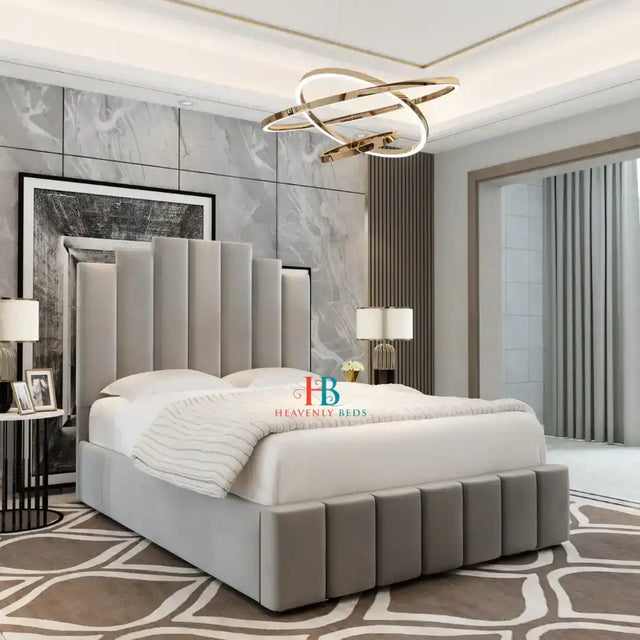 Mona Art Deco Storage Bed Frame - Heavenlybeds