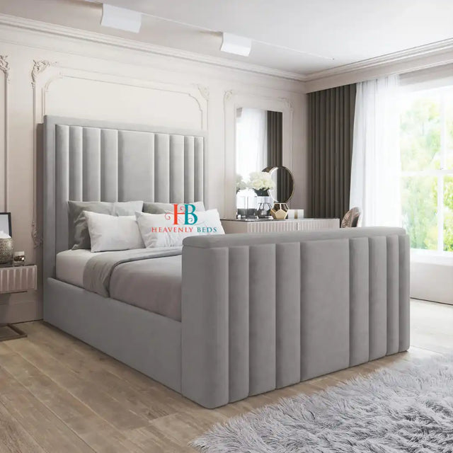 Otley Panelled TV Bed Frame - Heavenlybeds