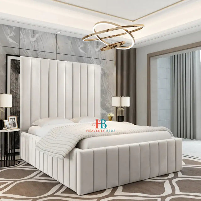 Shilton Upholstered Bed frame with Tall Headboard - Heavenlybeds