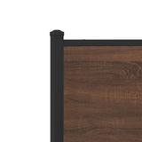 Metal Bed Frame without Mattress Brown Oak 75x190 cm Small Single