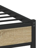 Metal Bed Frame without Mattress Sonoma Oak 80x200 cm