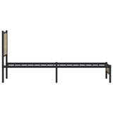 Metal Bed Frame without Mattress Sonoma Oak 90x200 cm