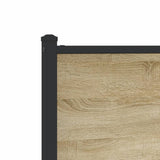 Metal Bed Frame without Mattress Sonoma Oak 100x190 cm