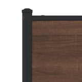 Metal Bed Frame without Mattress Brown Oak 90x200 cm