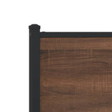 Metal Bed Frame without Mattress Brown Oak 90x200 cm