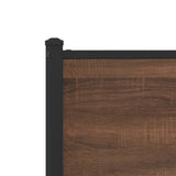 Metal Bed Frame without Mattress Brown Oak 100x190 cm