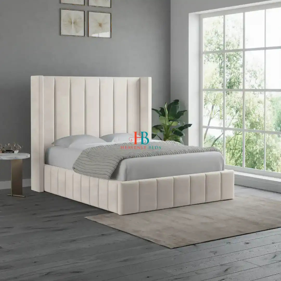 Wingback bed frame