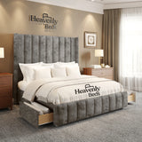 Aero Wingback Divan Bed With Drawer Storage - Heavenlybeds
