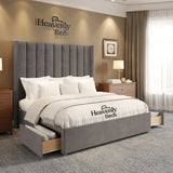 Anya Wingback Divan Bed With Drawer Storage - Heavenlybeds