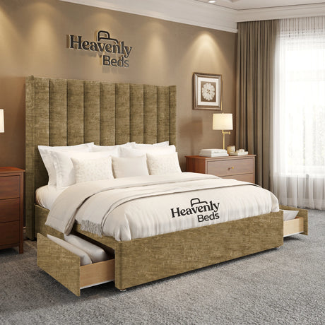 Anya Wingback Divan Bed With Drawer Storage - Heavenlybeds