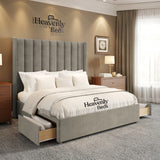 Anya Wingback Divan Bed With Drawer Storage - Heavenlybeds