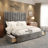 Anya Wingback Divan Bed With Drawer Storage - Heavenlybeds