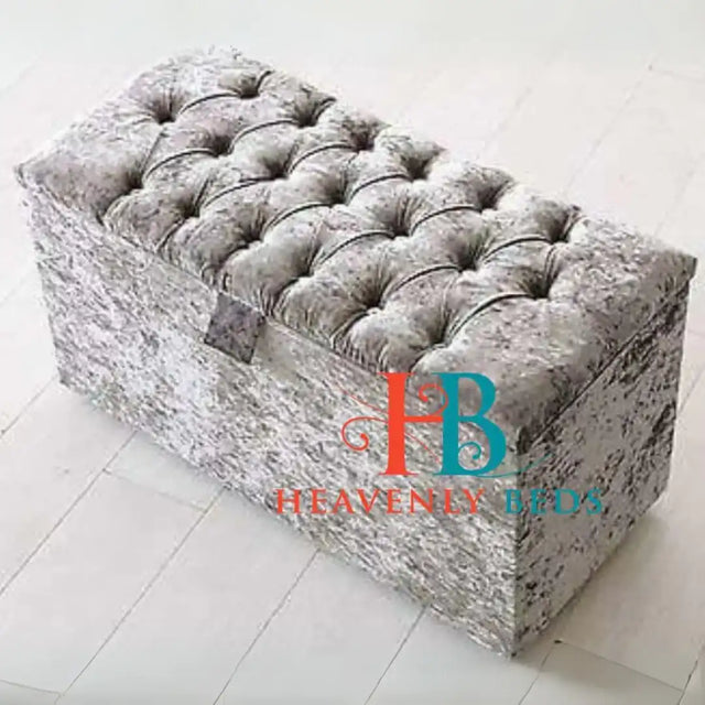 Jasmine Tufted Ottoman Toy Storage Blanket Box Footstool Dressing Table Seat