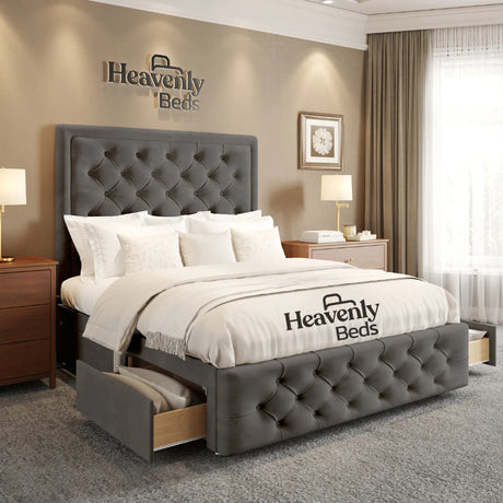 Divan Bed With Drawer Storage - 54" High Headboard