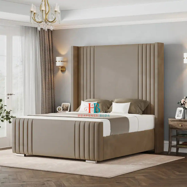 Venice Wingback Panel Platform Bed Frame
