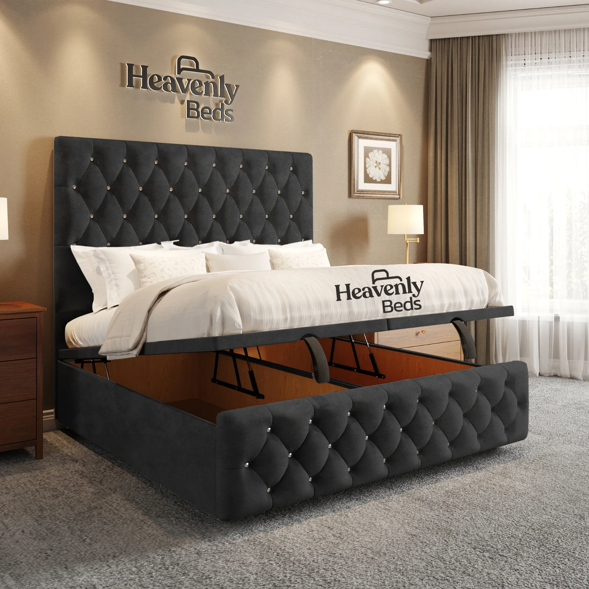 Luxe Ottoman Divan Bed - Heavenlybeds