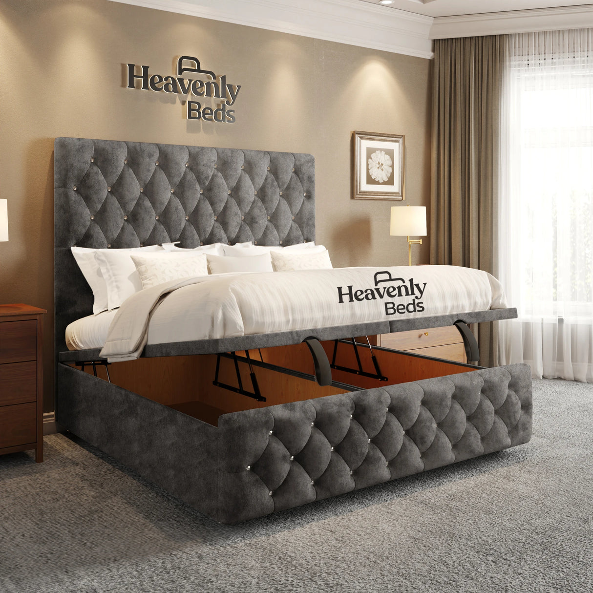 Luxe Ottoman Divan Bed - Heavenlybeds