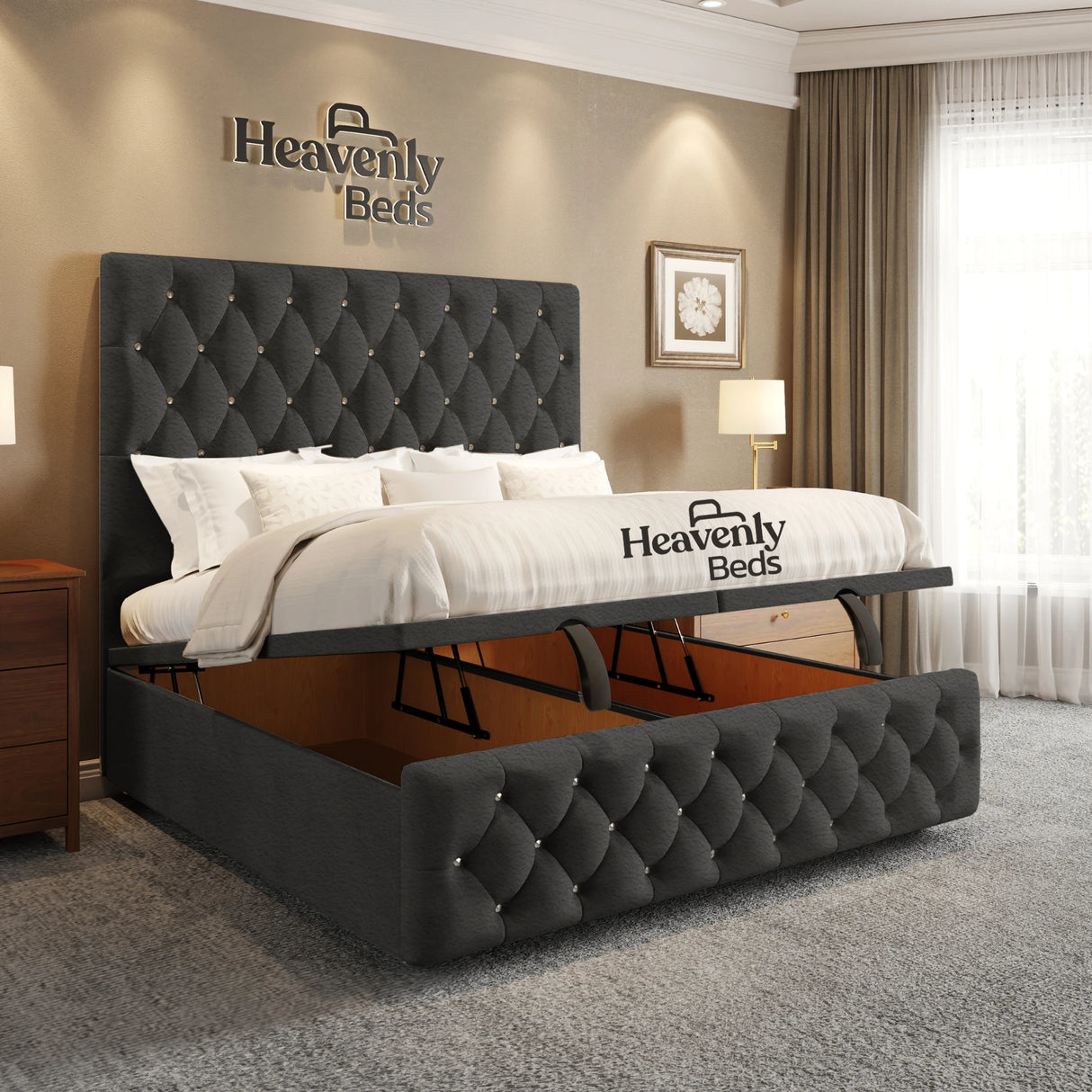 Luxe Ottoman Divan Bed - Heavenlybeds