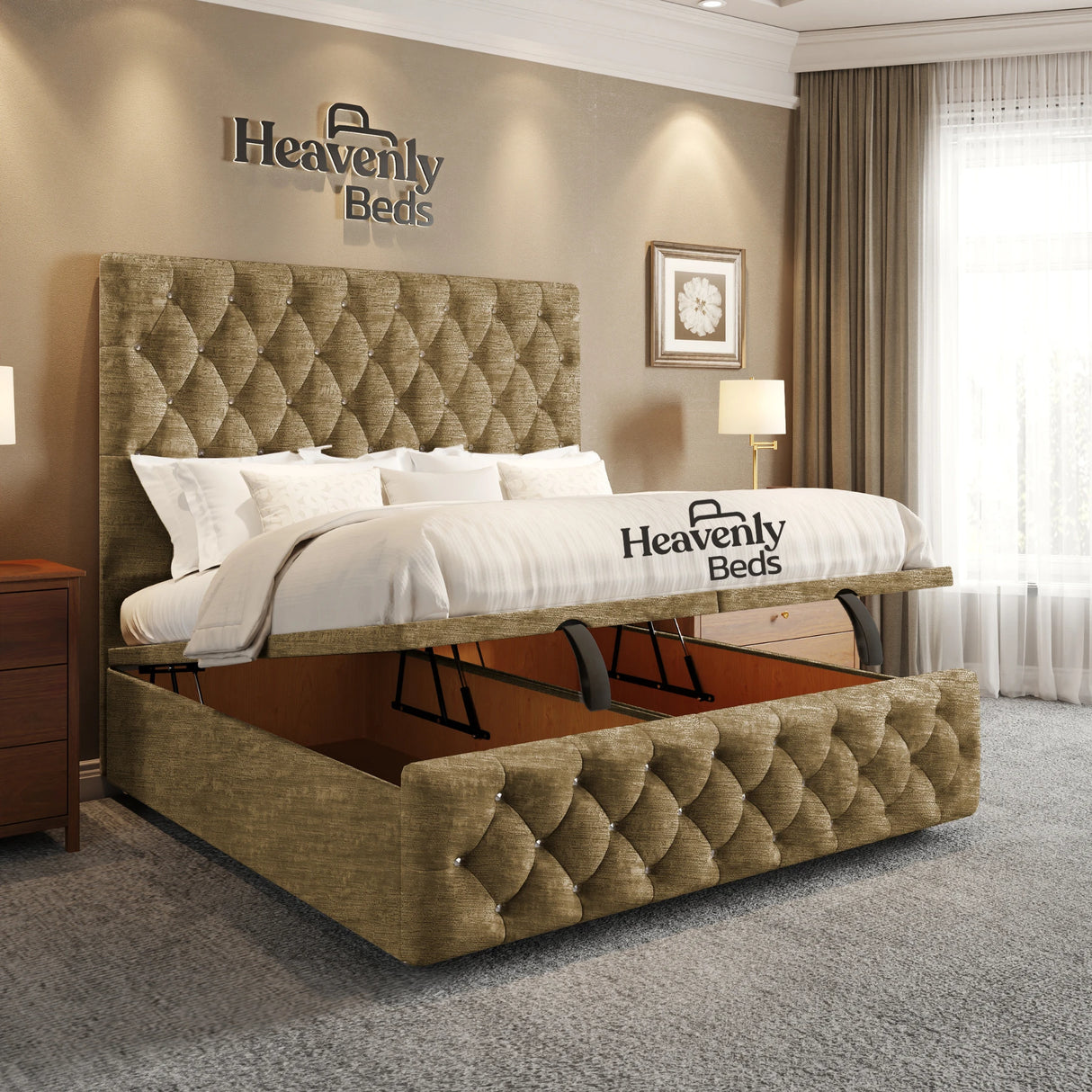 Luxe Ottoman Divan Bed - Heavenlybeds