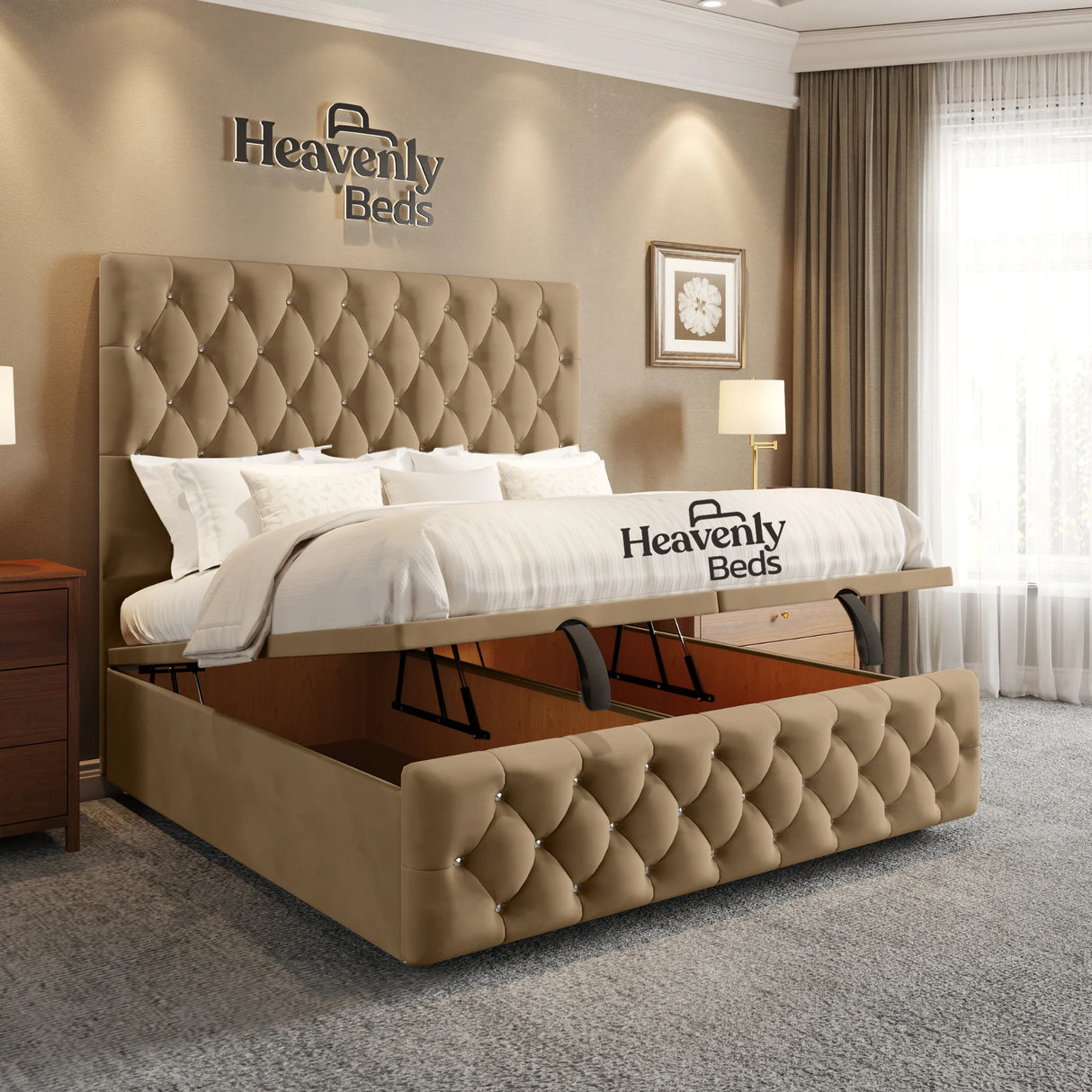 Luxe Ottoman Divan Bed - Heavenlybeds