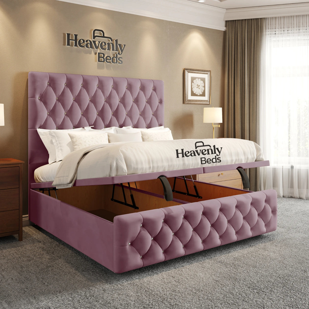 Luxe Ottoman Divan Bed - Heavenlybeds