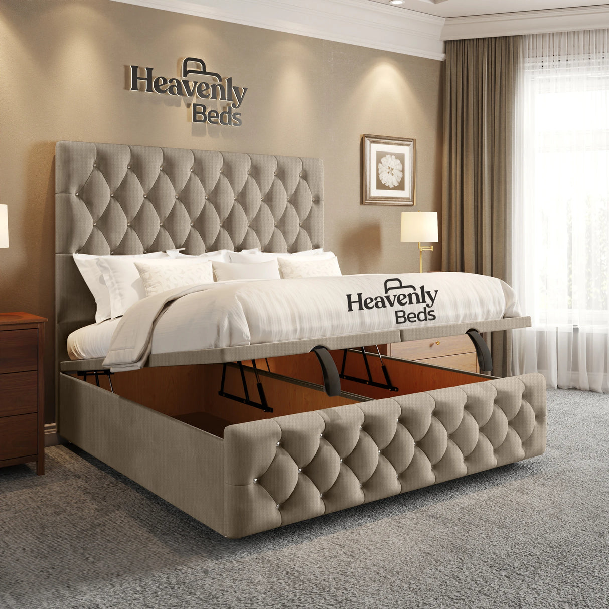 Luxe Ottoman Divan Bed - Heavenlybeds