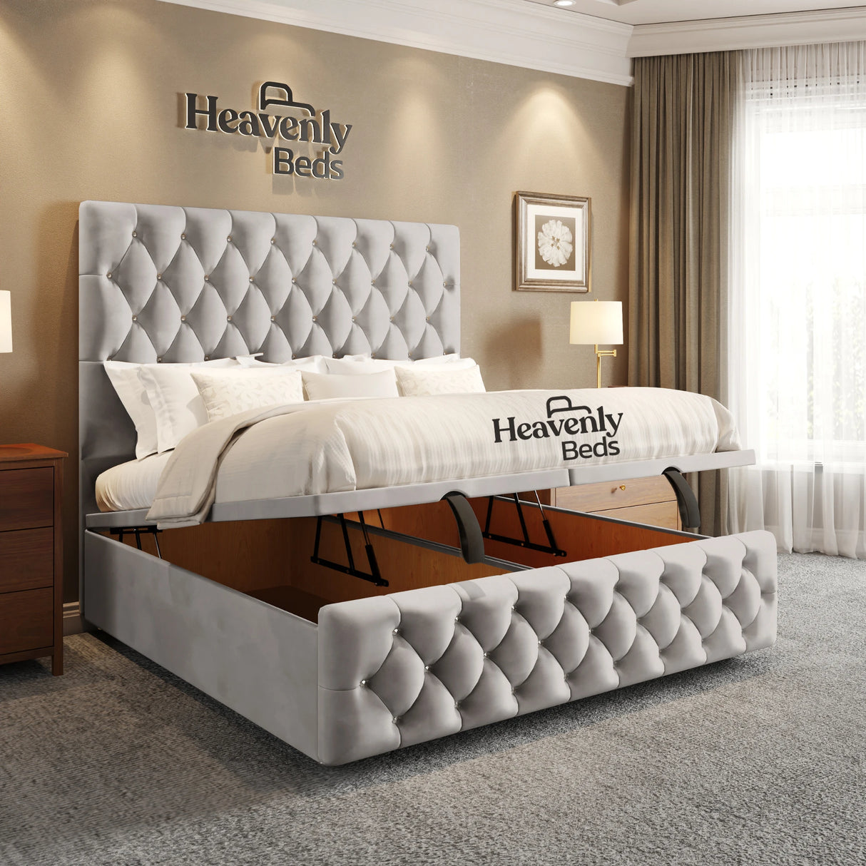 Luxe Ottoman Divan Bed - Heavenlybeds